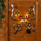 image 3 of ValueLights Solar Outdoor Multi Coloured Butterfly Wall Art Garden Fence Ornament Light
