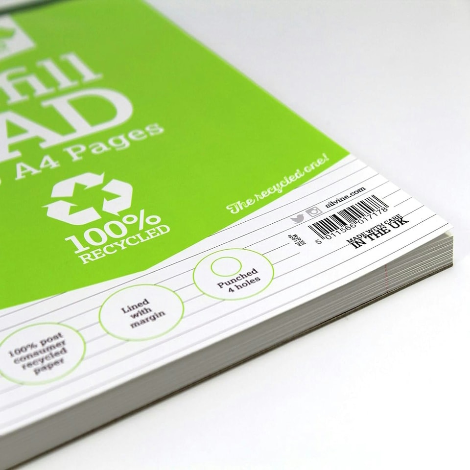 image 1 of A4 160 Pages Ruled Feint with Margin Refill Pad