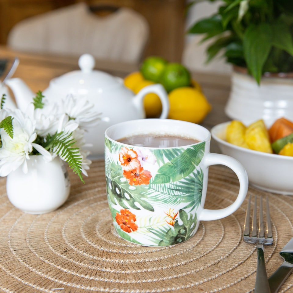 image 1 of KitchenCraft China Palm Leaf Mug | Multi | 1
