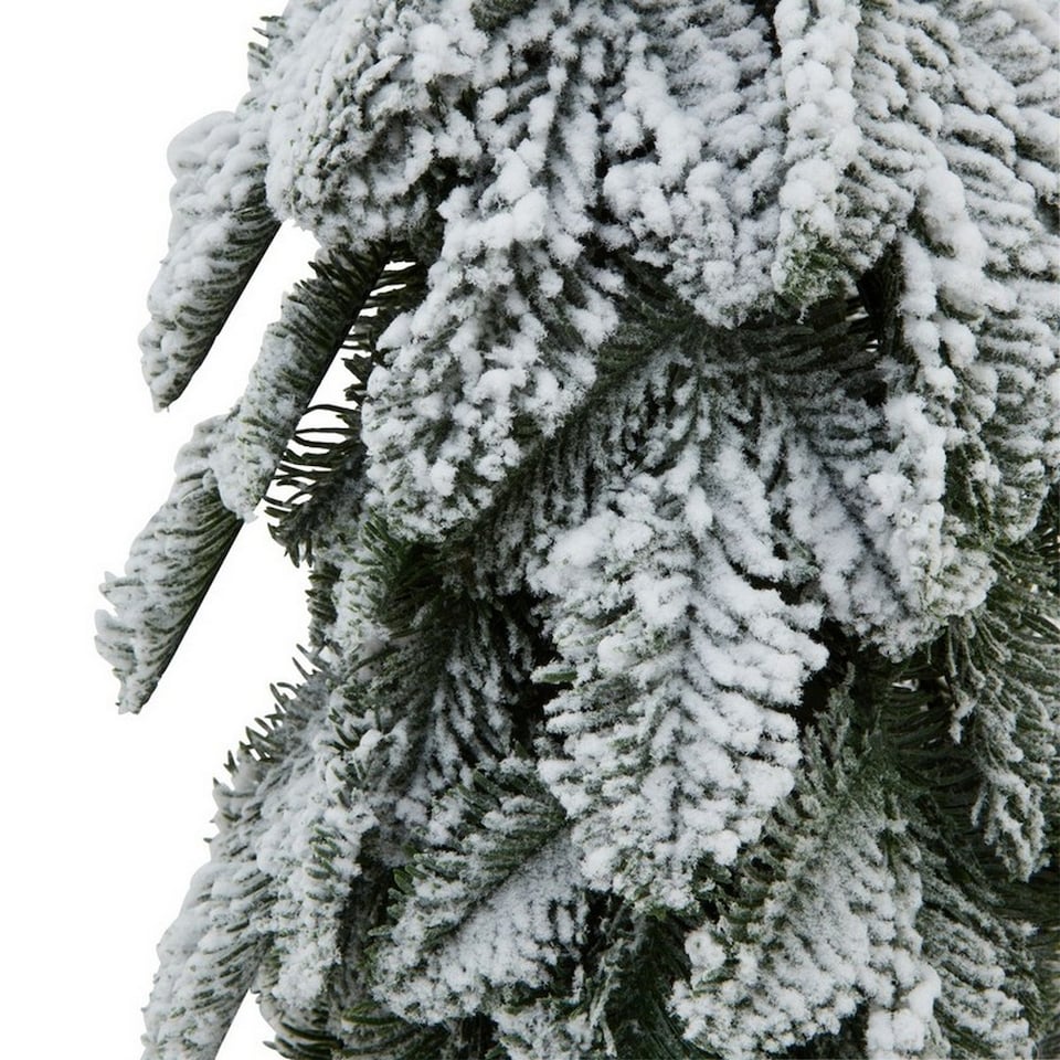 image 1 of Medium Snowy Fir Tree - Plastic - Height 40 cm - White