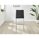 image 4 of Furniturebox 2x Milan Bar Stools Black Velvet Silver Legs