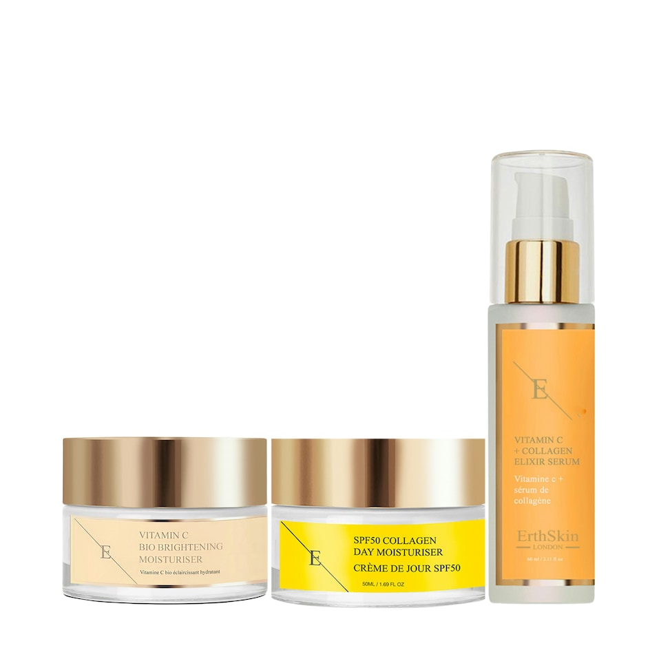 image 1 of VITAMIN C + COLLAGEN ELIXIR SERUM 60ML + Vitamin C Bio Brightening Moisturiser 50ml +SPF 50 Collagen Day Cream 50ml