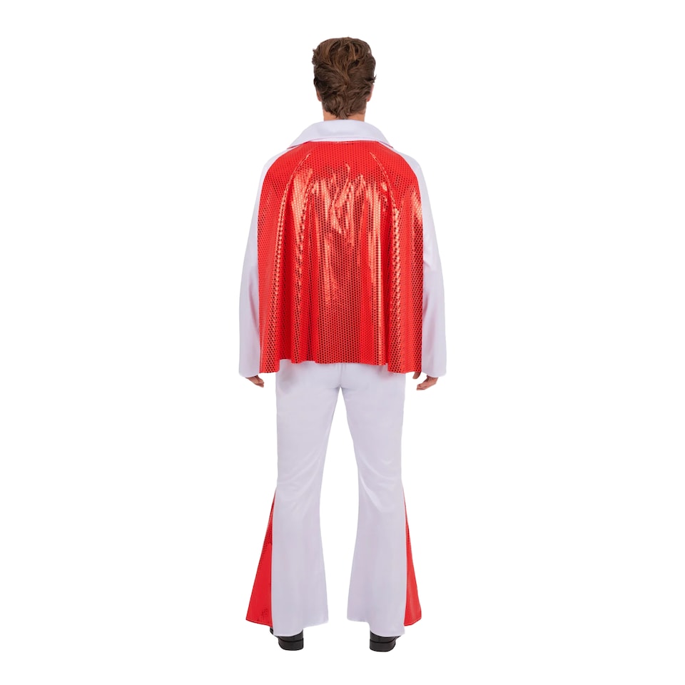 image 1 of Elvis Mens Costume Jumpsuit | Red | Red/White | L | 1