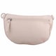 image 2 of Lorenz Womens Grained PU Leather Bumbag Waist Clutch Bag with Detachable Strap | Cream | Beige