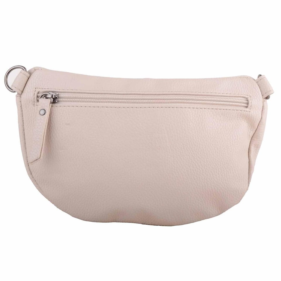 image 1 of Lorenz Womens Grained PU Leather Bumbag Waist Clutch Bag with Detachable Strap | Cream | Beige