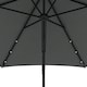 image 9 of Outsunny 3m Cantilever Parasol with Solar LED and Easy Lever, Garden Parasol Umbrella with Cross Base and Waterproof Cover, Outdoor Sun Shades, Dark Grey