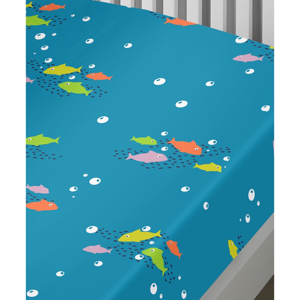 image 1 of Bedlam Sea Life Fitted Bed Sheet Multi