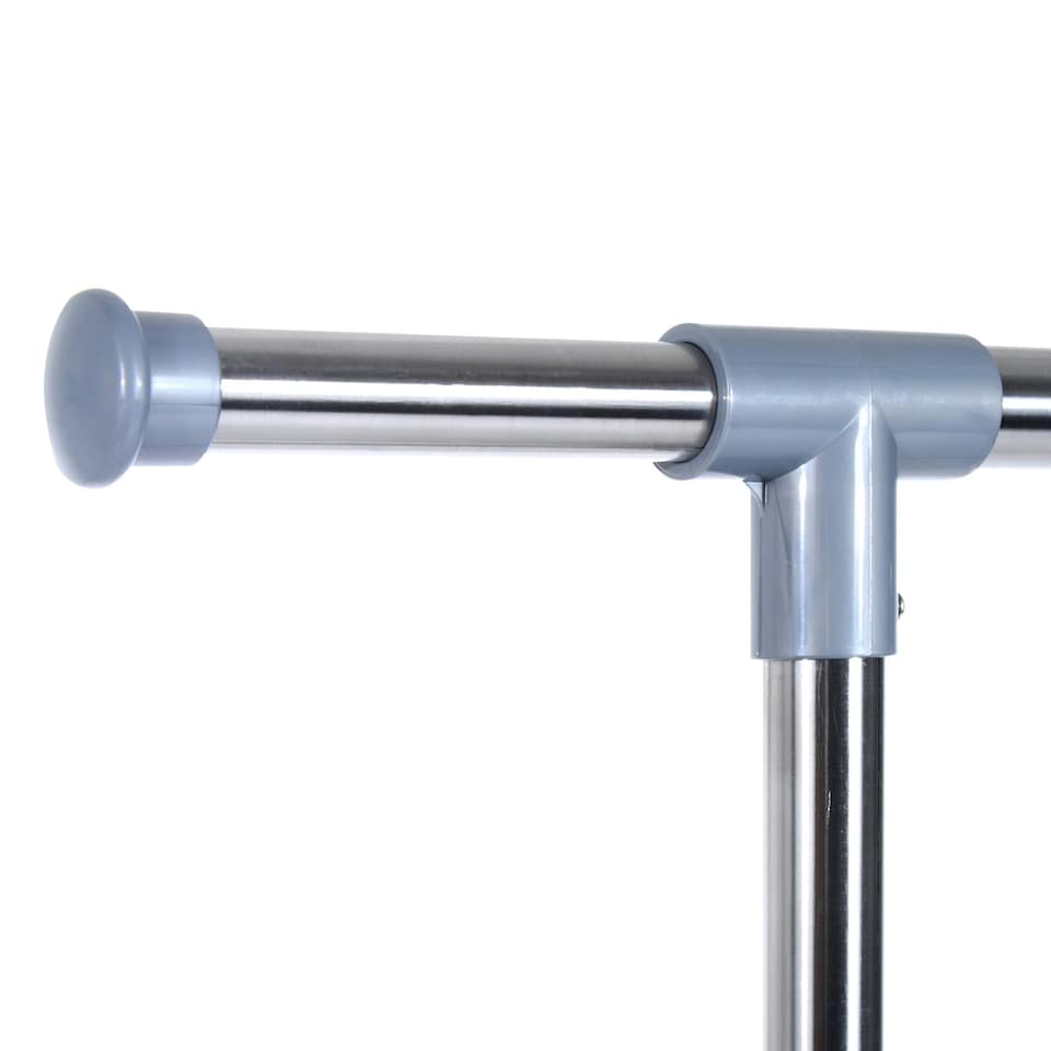 image 1 of HOMCOM Garment Rail Adjustable Portable Clothes Hanging Stand Rack Wheels