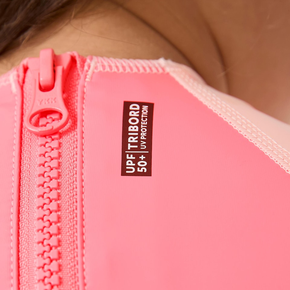 image 1 of Decathlon Baby UV Protection Wetsuit Kloupi Pink Rainbow Print