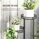 image 6 of Outsunny 4 Tiered Plant Pot Stand, Metal Plant Shelf for Living Room Black