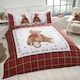 image 6 of Hug Me Bear Check Polycotton Duvet Cover Set with Pillowcase Brown | Natural | Single