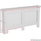image 3 of Vida Designs Milton Radiator Cover Painted MDF Slatted Cabinet, White, 152cm