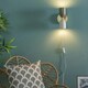 image 1 of ValueLights Tate Plug in Gold Up & Down Easy Fit Wall Light with Khaki / Cream Shades - Bulbs Included | Multi