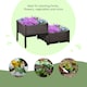 image 7 of Outsunny 2-Piece Raised Garden Bed Planter Box for Flowers, Vegetables, Herbs