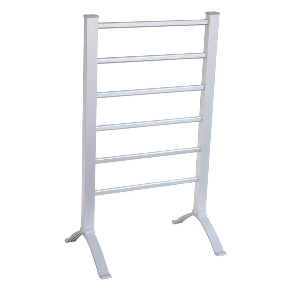 image 1 of Oypla Portable Aluminium Electric Towel Rail Warmer with 6 Heated Bars
