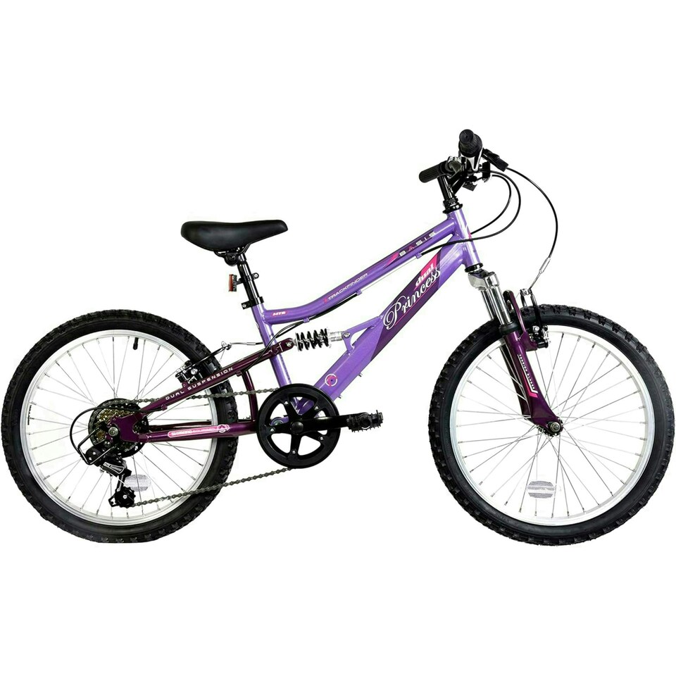 image 1 of Basis Princess 20" Girls Full Suspension Mountain Bike - Pearl Purple/Pink