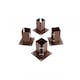 image 5 of 4x Heavy Duty Bolt Down Fence Post Shoe Grip Holder - 75 x 75mm | Brown | 4