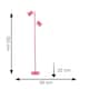 image 3 of ValueLights Bibi Pastel Pink 2 Way Adjustable Multi-Directional Metal Floor Lamp