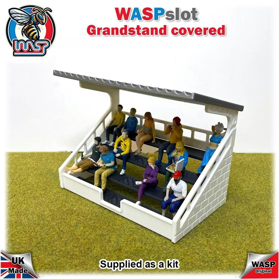image 1 of Slot Car Track Scenery Grandstand Covered Small 1:32 Scale Wasp P