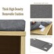 image 5 of COSTWAY Wooden Shoe Bench Shoe Storage Organizer N/A