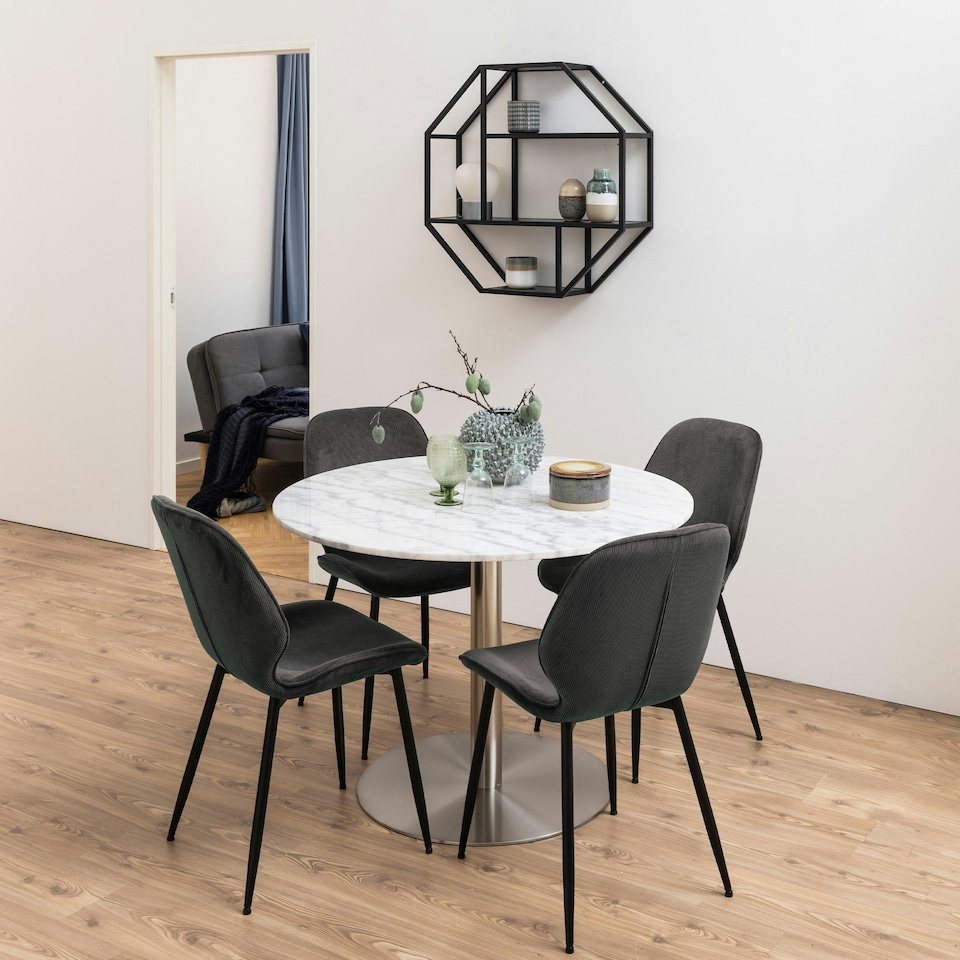 image 1 of Femke Dining Chair in Anthracite Set of 4