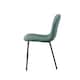 image 3 of Set of 2 Teddy Faux Fur Stitched Design Dining Chairs Green Bella by MCC