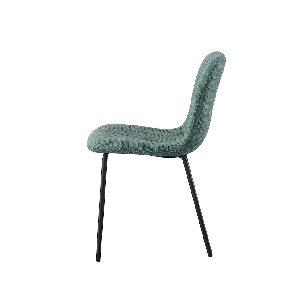image 1 of Set of 2 Teddy Faux Fur Stitched Design Dining Chairs Green Bella by MCC