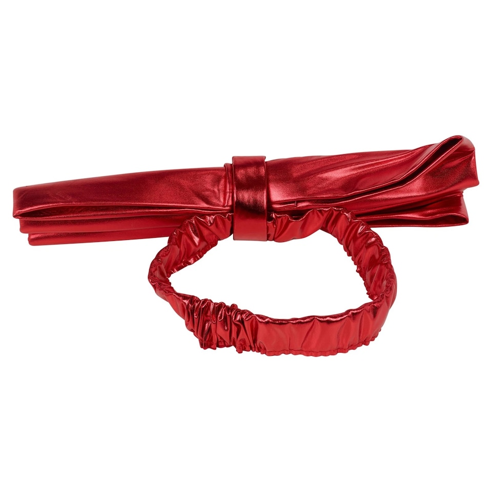 image 1 of 50cm Large Metallic Christmas Chair Bows Sashes Party Dining Decor Wedding | Red | Red | Set of 2