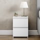 image 8 of Vida Designs Denver 2 Drawer Bedside Chest Cabinet Table Nightstand, White