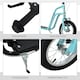 image 4 of HOMCOM 75-80cm Kids Kick Scooter w/ Adjustable Handlebar Inflatable Wheels Blue