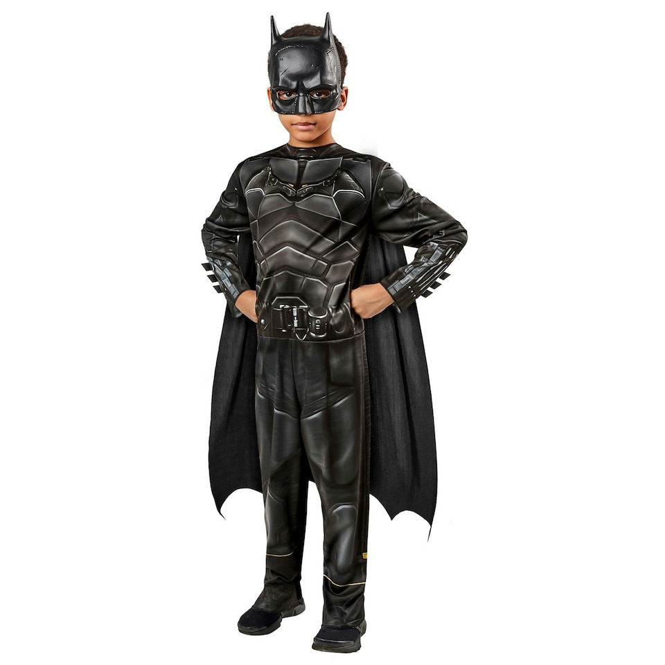 image 1 of Batman Childrens/Kids Classic Costume - Black/Grey - L L