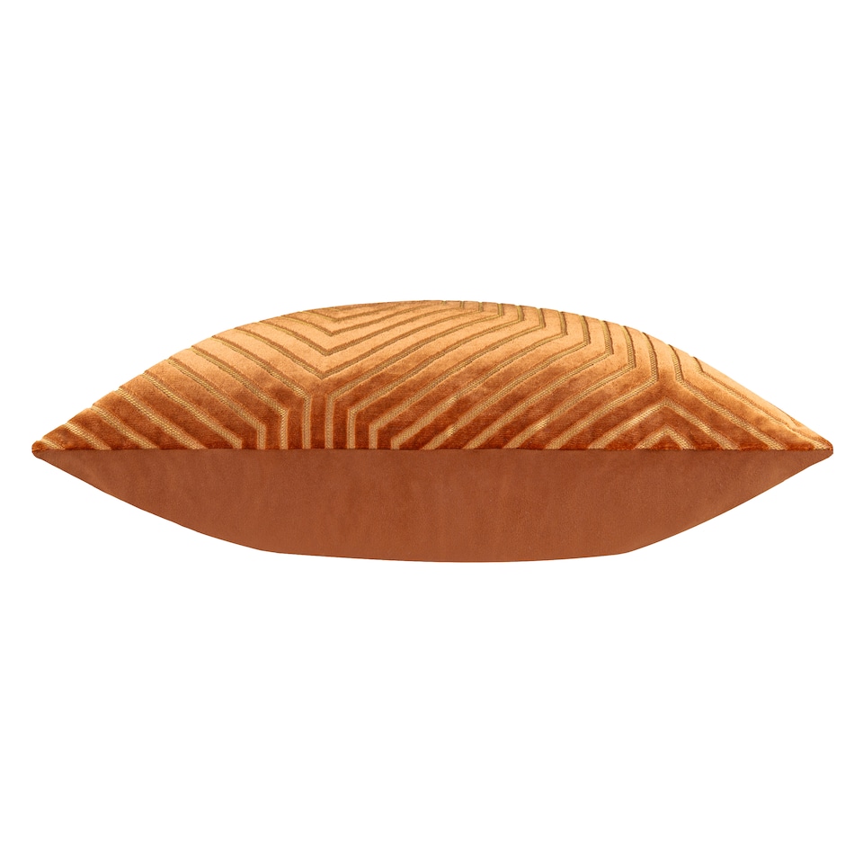 image 1 of Paoletti Evoke Cut Velvet Cushion | Red | Brick | 55 x 55cm | 1