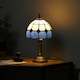 image 2 of HOMCOM Antique Table Lamp, for Bedroom Bedside, Bulb not Included, Blue