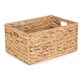 image 9 of Small Water Hyacinth Rectangular Storage Basket | Brown | Brown