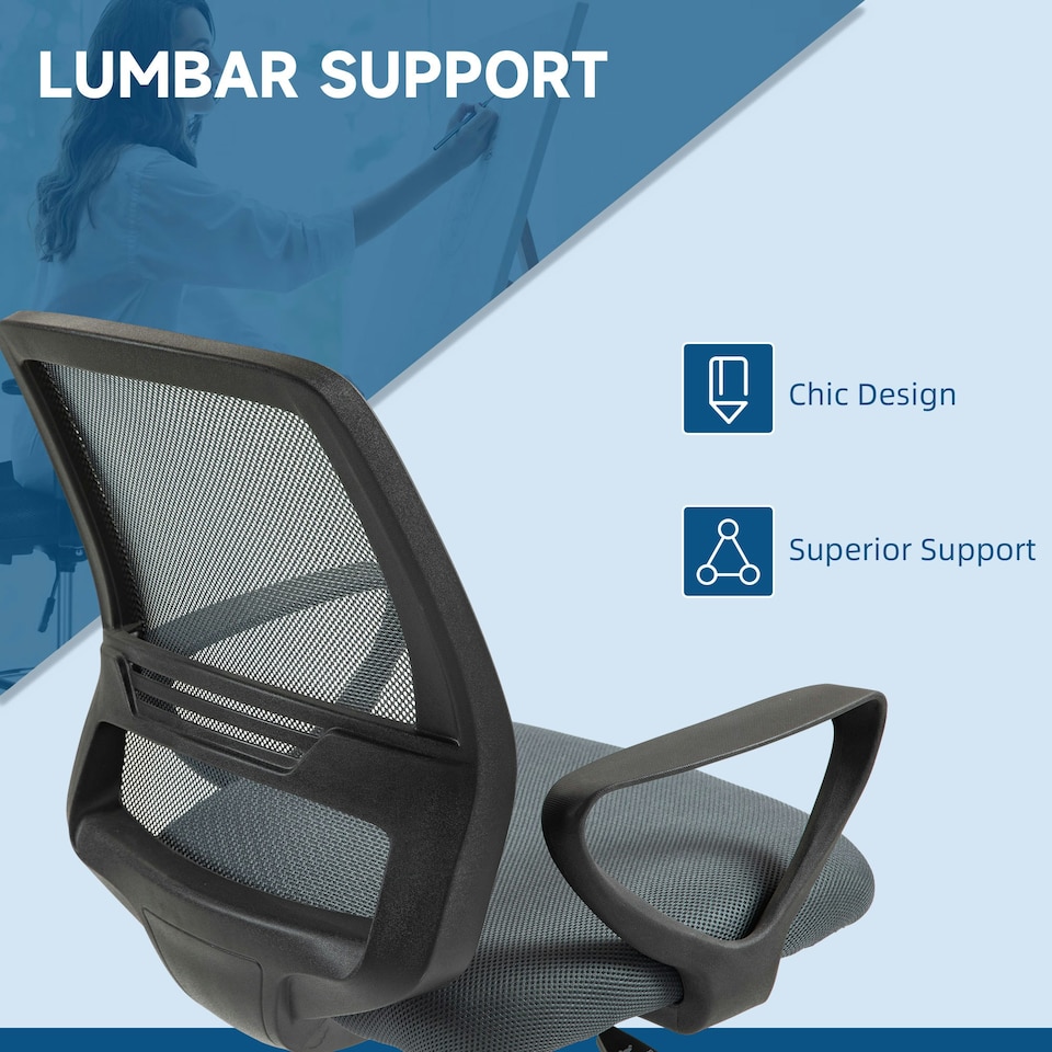 image 1 of Vinsetto Draughtsman Chair Tall Office Chair with Adjustable Height
