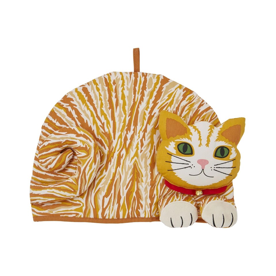 image 1 of Ulster Weavers Ginger Cat Tea Cosy - Shaped Orange
