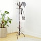 image 7 of COSTWAY Wooden Rotating Coat Hat Hanger Free Standing Hallstand Umbrella Stand 12 Hooks