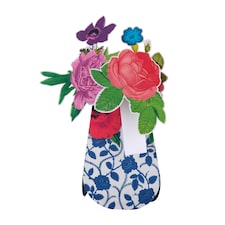 Hallmark Magical Botanicals Paper Flowers 'Wonders' - 3D Pop-Up Patterned Vase