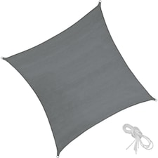 Shade Sail - rectangular with UV protection 50, water-repellent, grey | Grey | grey | 5 x 5 m | 1