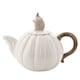 image 1 of Widdop Gifts Hedgehog and Pumpkin Glazed Ceramic Tea Pot