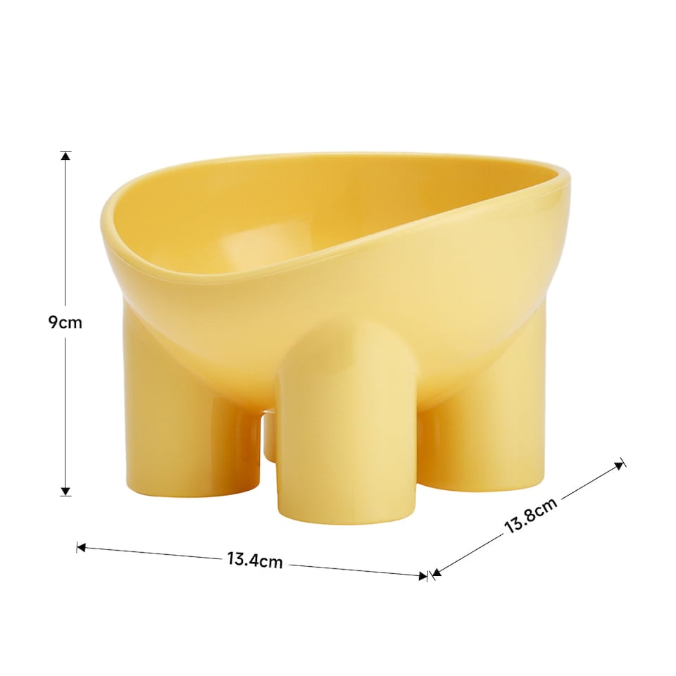 image 1 of Living and Home Pet Feeder Bowl with Non-Slip Base | Yellow