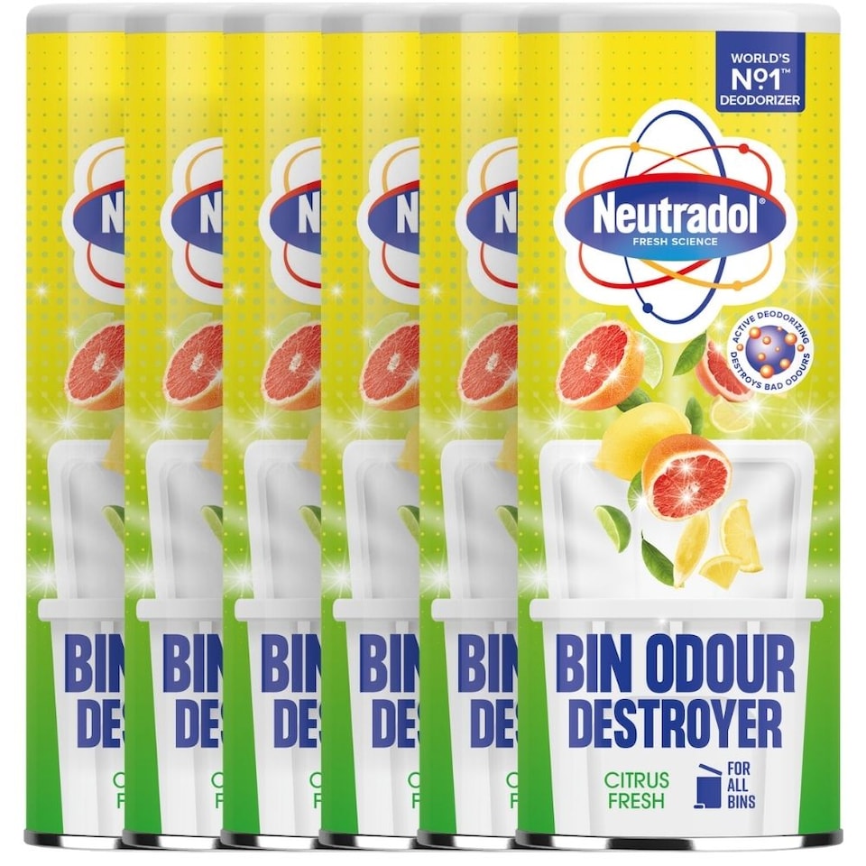 image 1 of Neutradol Odour Destroyer Dustbin Powder Citrus Fresh 350g