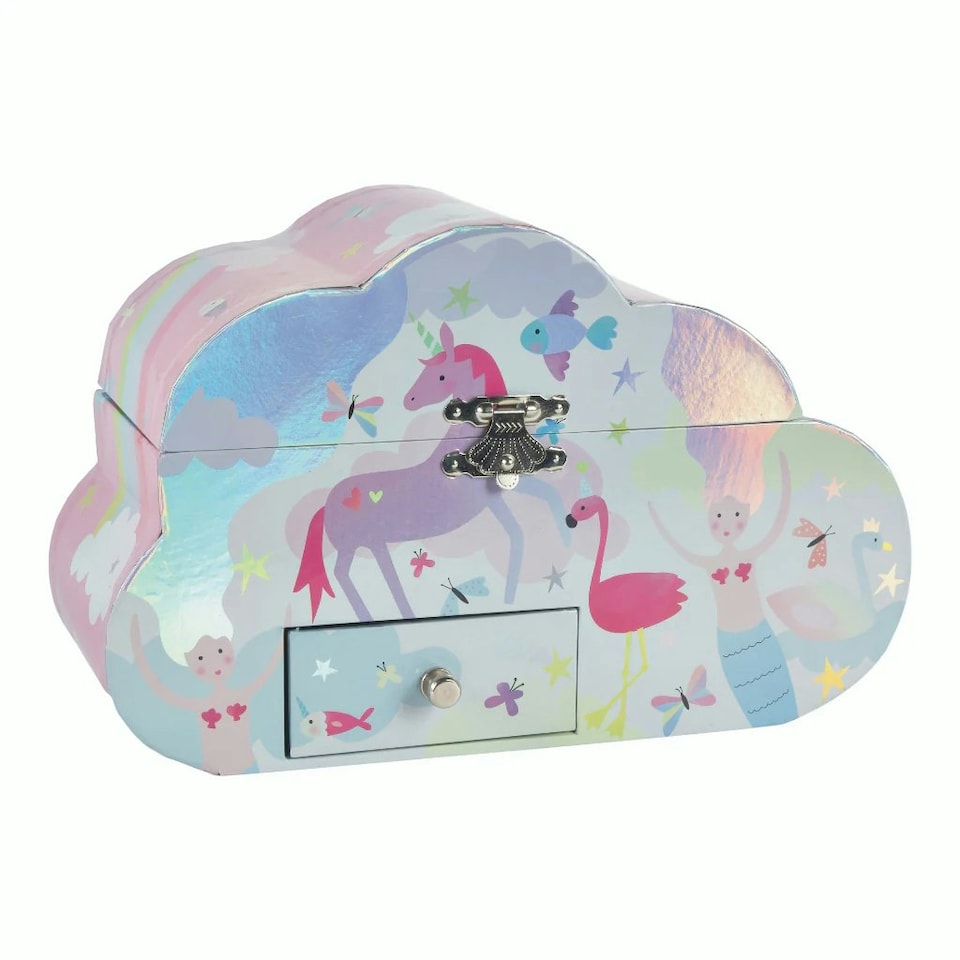 image 1 of Floss & Rock Childrens Fantasy Cloud Musical Jewellery Box
