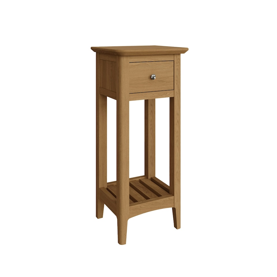 image 1 of Newark Ash 1 Drawer Telephone Table Brown