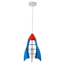 BHS Glow Rocket Ceiling Pendant Light, Blue