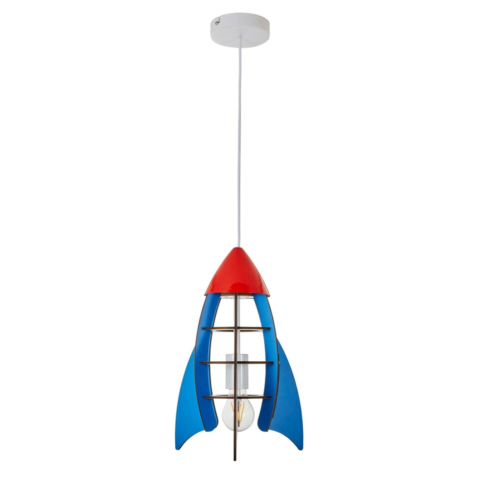 image 1 of BHS Glow Rocket Ceiling Pendant Light, Blue