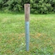 image 5 of Metal Log Roll Stakes for Lawn Garden Border Edging (Pack of 20)
