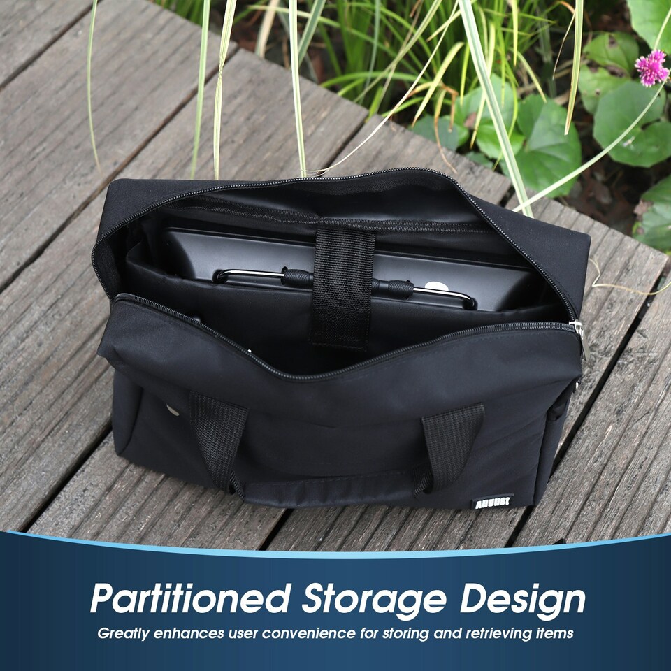 image 1 of Laptop / TV Bag with Luggage Strap - August BAG383 Black
