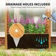 image 7 of Outsunny Wooden Raised Garden Bed, Trellis Planter w/ Trellis, Fabric Liner