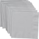 image 2 of Pack of 20 Silver Solid Beverage Napkins